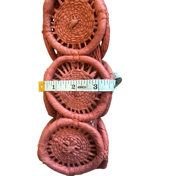 Madewell Straw Catania Tote Sweet Dahlia Woven Circle Medallion Summer Bag NWT - Picture 9 of 10